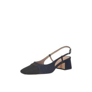 NEW SAM EDELMAN women's tarra slingback heel in hudson navy/ black
